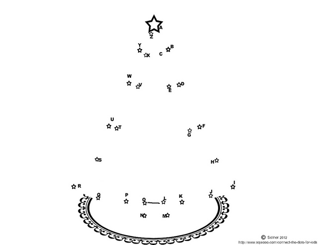 Connect Dot Free Printable Christmas Tree