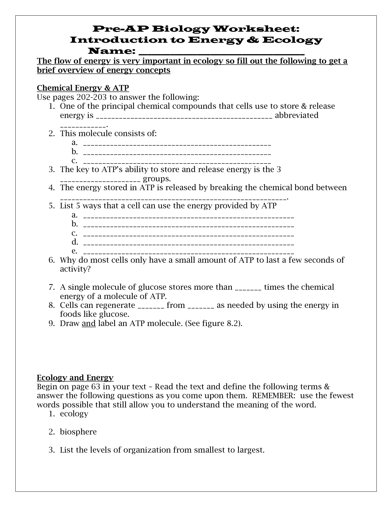 16 Biosphere Ecosystem Worksheet Worksheeto