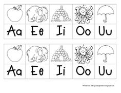 Kindergarten Vowel Chart