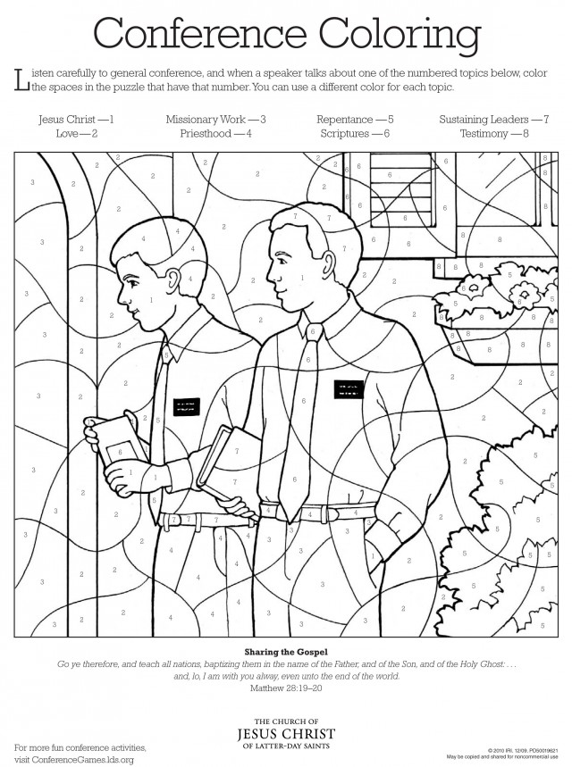 LDS Missionaries Coloring Pages