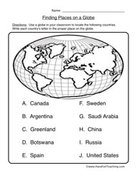 Maps and Globes Worksheets 2nd Grade