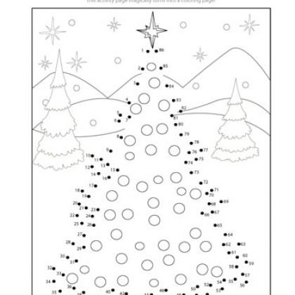 Printable Christmas Connect the Dots for Kids