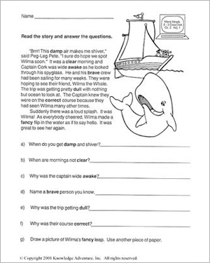 3rd Grade Reading Comprehension Worksheets