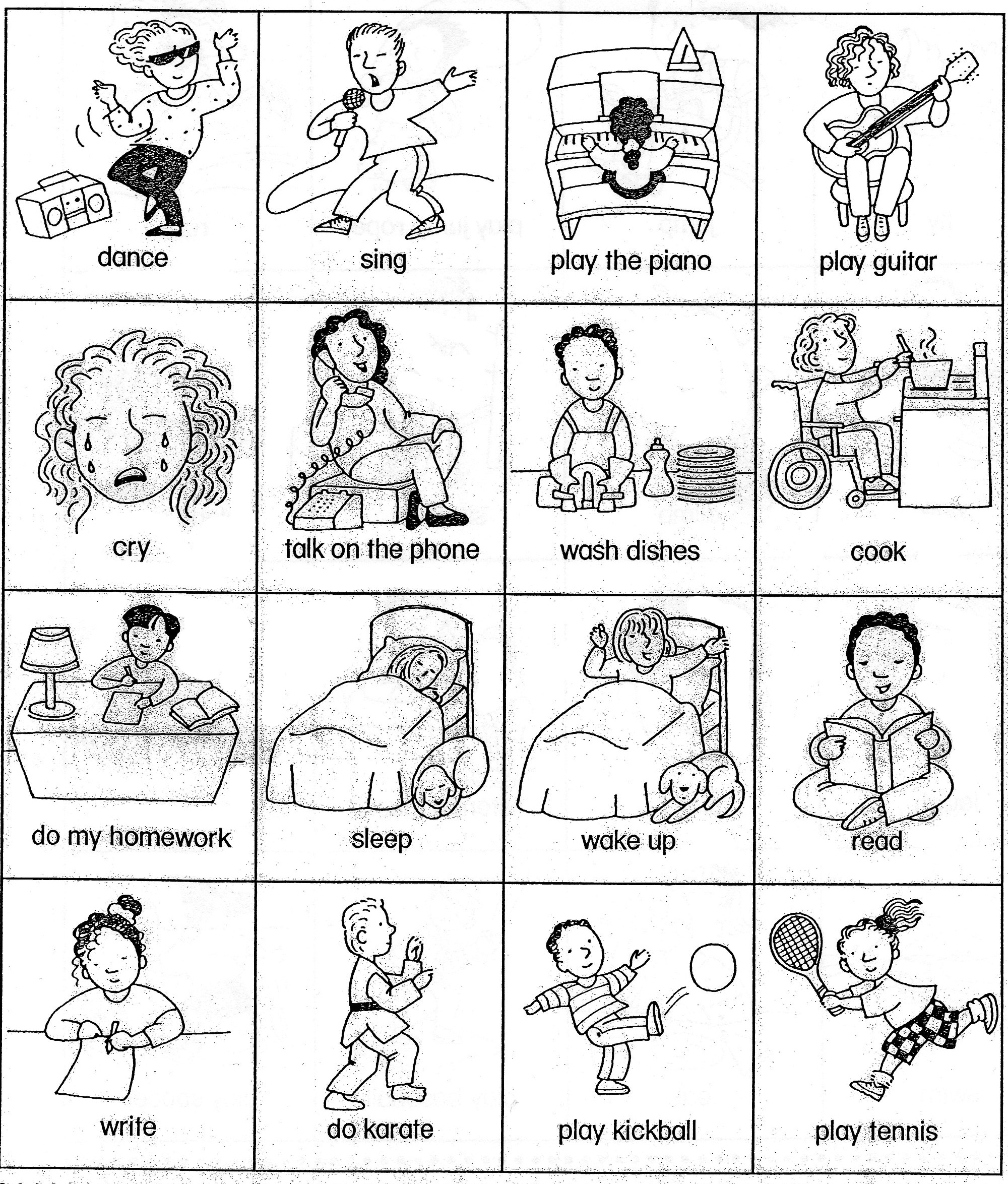 Action Verbs ESL Games