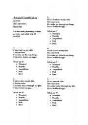 Animal Classification Worksheets Printable