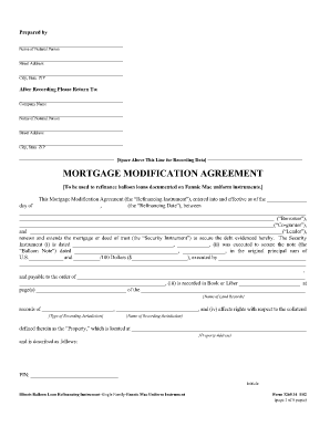 Blank Mortgage Modification Form