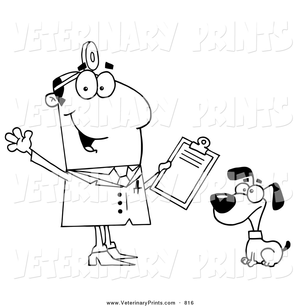 Cartoon Vet Coloring Pages