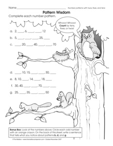 Counting By 2s 5S and 10s Worksheets