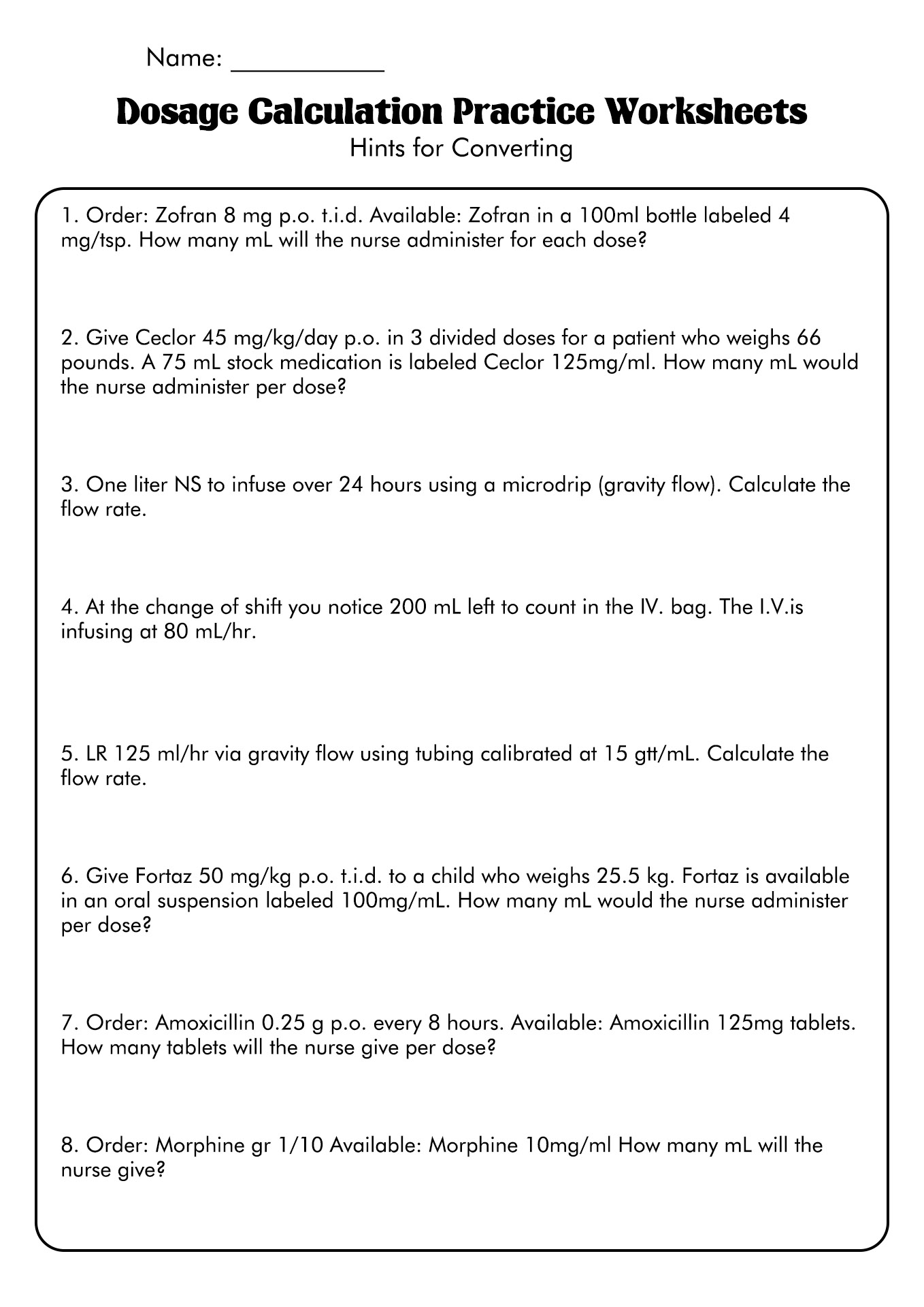 11 Med Math Worksheets Worksheeto