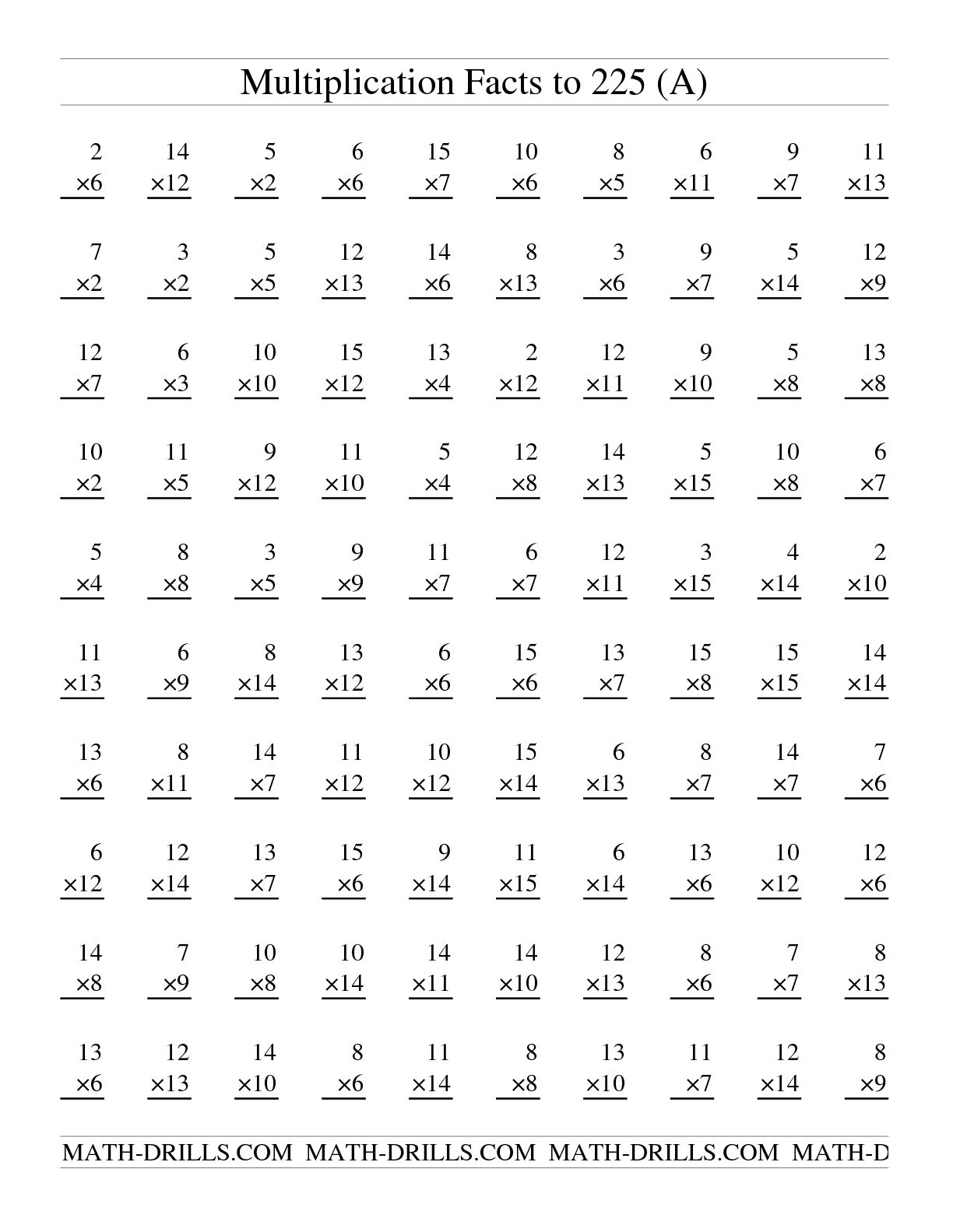 10th Grade Multiplication Worksheets
