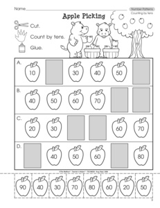 Math Worksheets Counting By 10s