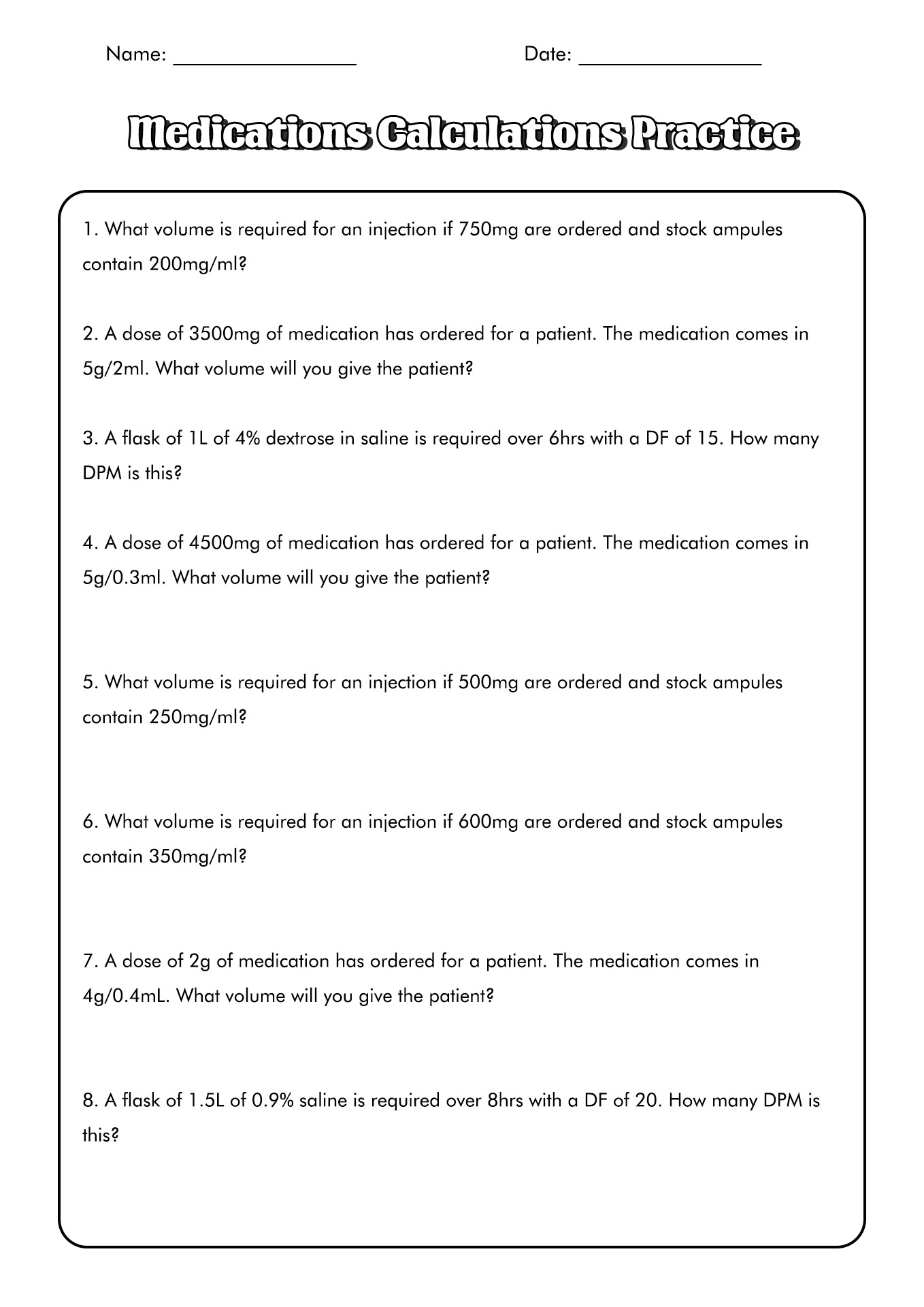 11 Med Math Worksheets Worksheeto