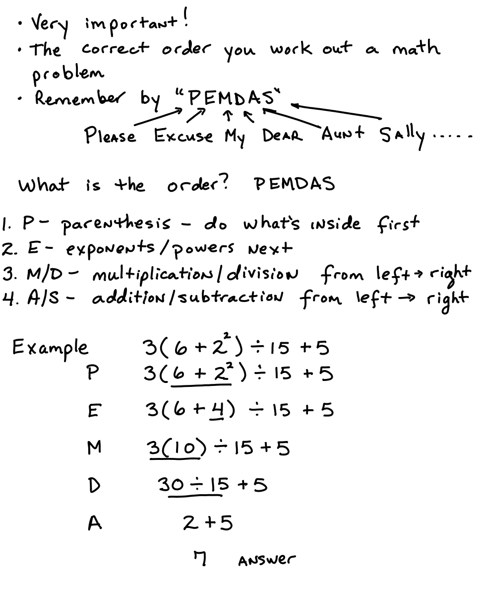 Order Operations Problems