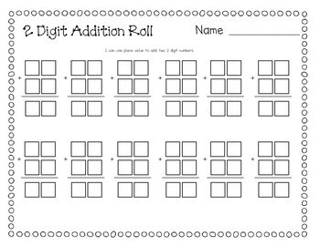 Two-Digit Addition First Grade Common Core