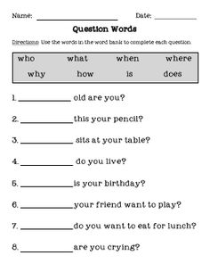 18 WH Questions For Speech Therapy Worksheets / worksheeto.com