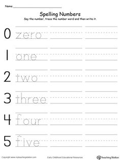 1 Grade Worksheets Writing Numbers in Words