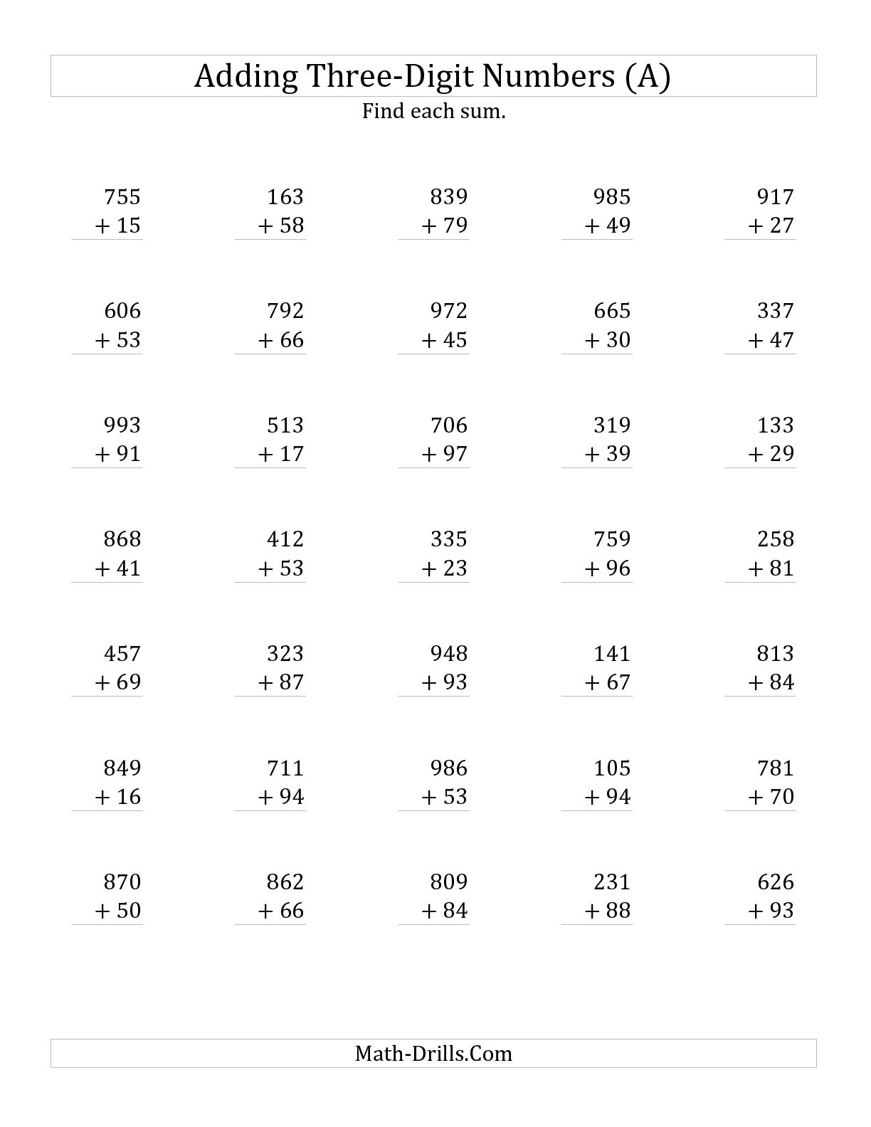 13 Math Addition Worksheet Adding By 3 Worksheeto