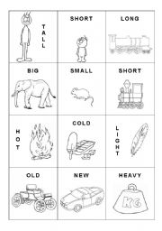 Big Small Tall Short Worksheets Preschool