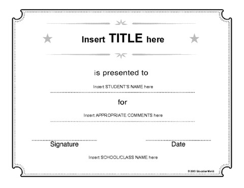 Blank Certificate Templates