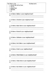 ESL Prepositions Worksheet