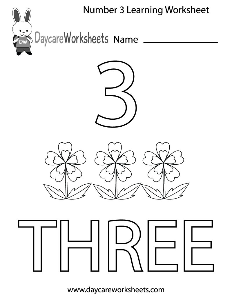 Free Preschool Number Worksheets