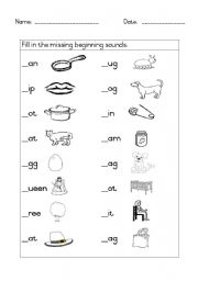 Free Printable Initial Sound Worksheets