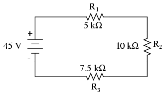 Simple Series Circuit Voltage Drop