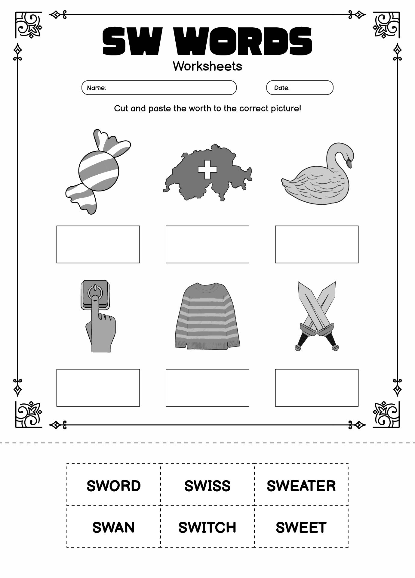 SW Blends Worksheet