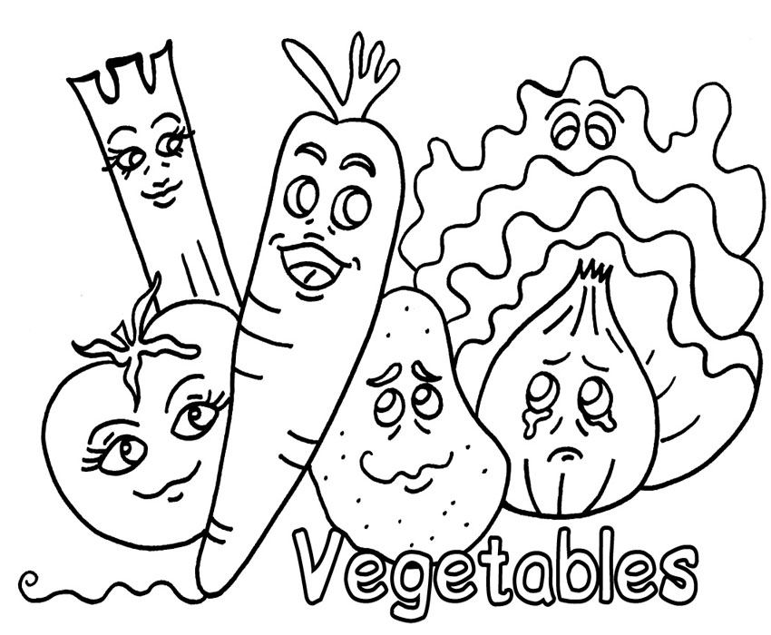 Vegetables Coloring Pages Printable