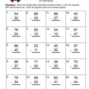 Double-Digit Subtraction Worksheets