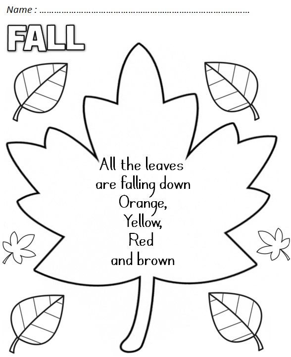 Fall Poem Leaves Template