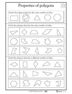 First Grade Shapes Worksheet