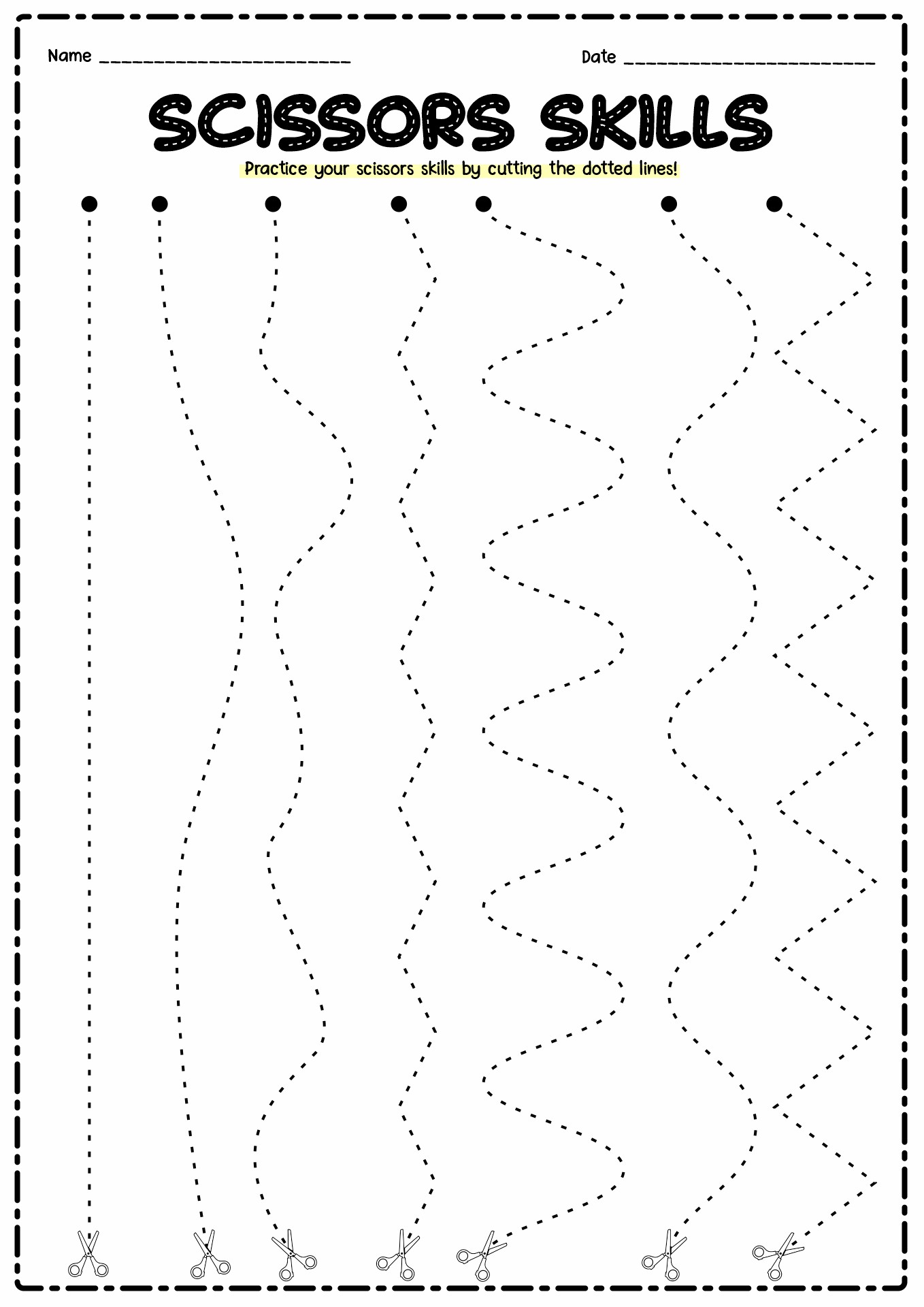 14 Preschool Worksheets Cutting Practice Tree Worksheeto