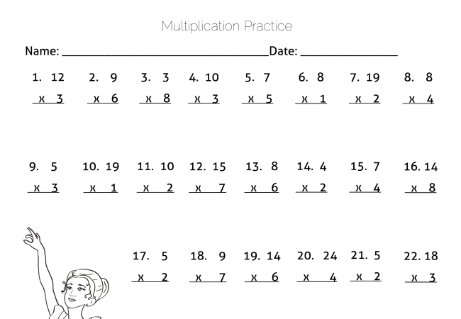 Math Multiplication Worksheets 3rd Grade