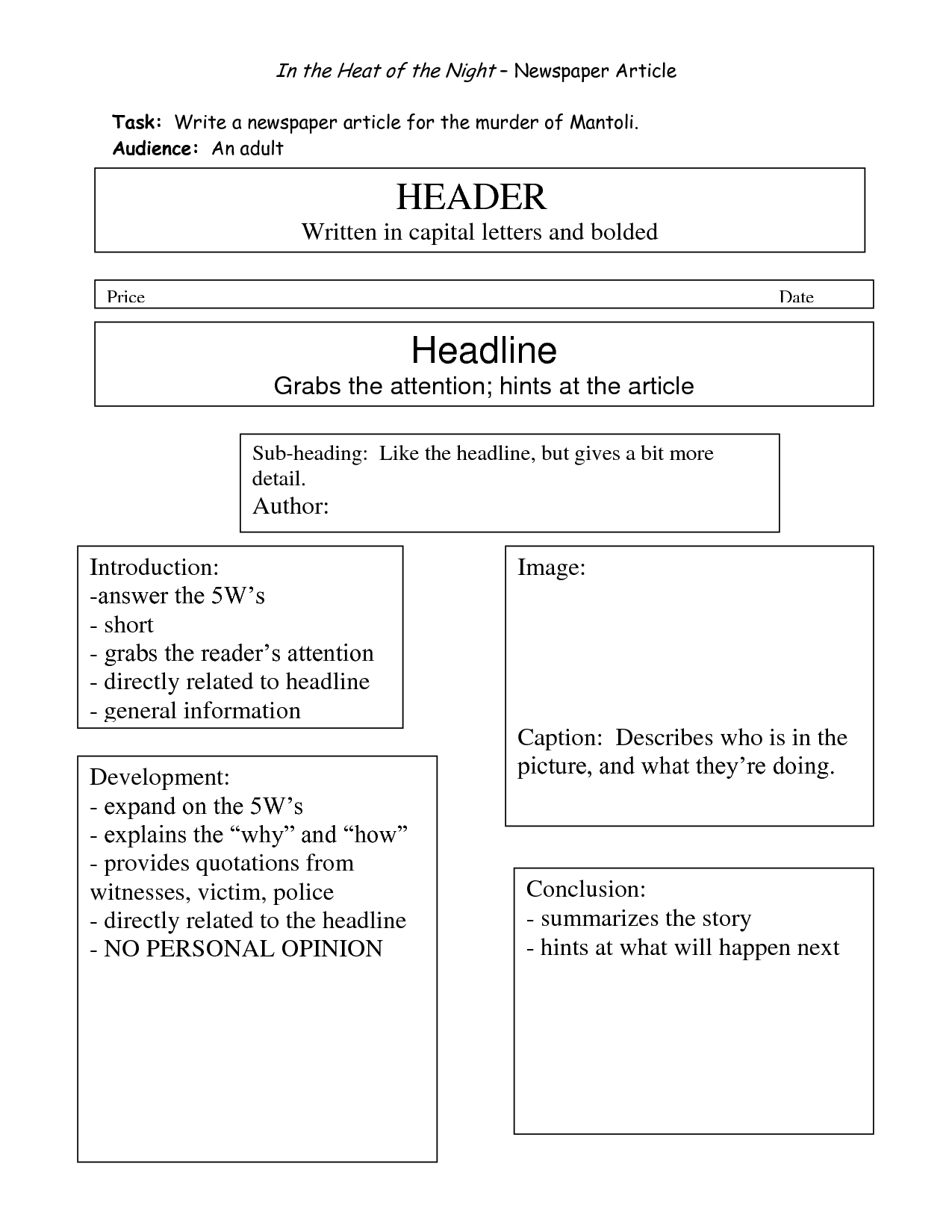 17 Newspaper Report Writing Worksheets Worksheeto