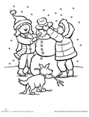 Snowy Day Coloring Pages