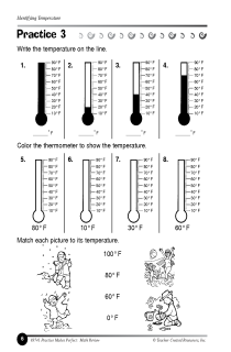 Temperature Worksheets Grade 2