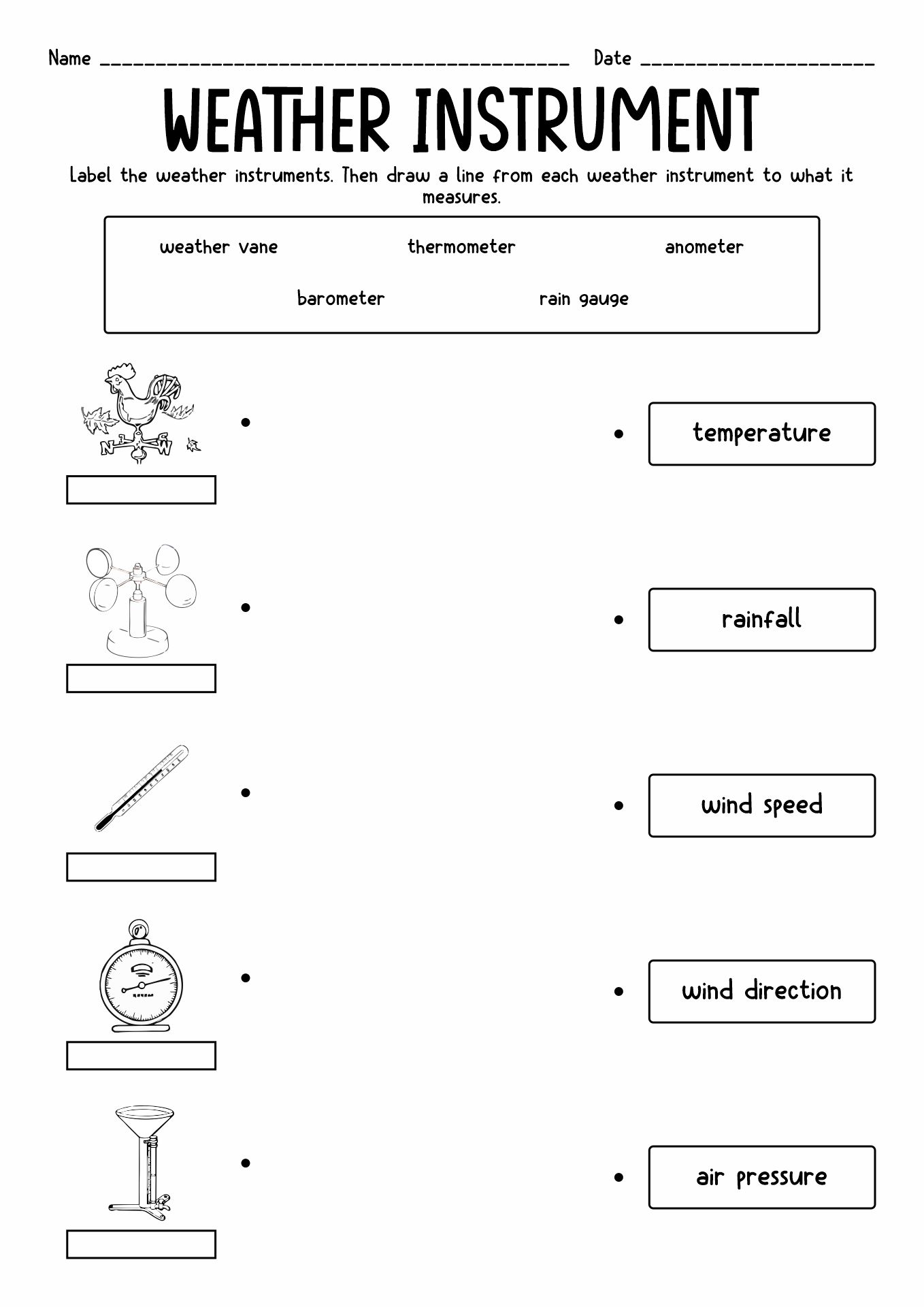 13 Weather Matching Worksheet Free PDF At Worksheeto