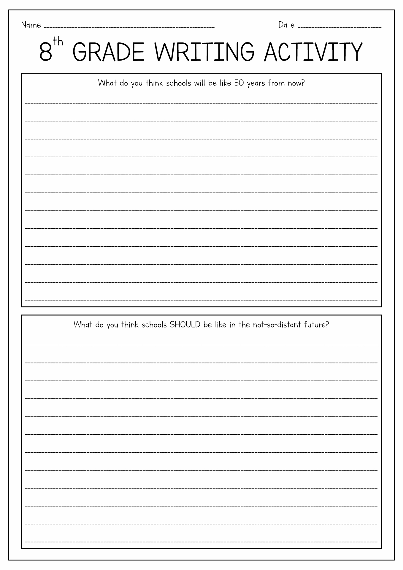 18 4th Grade Essay Writing Worksheets Free PDF At Worksheeto