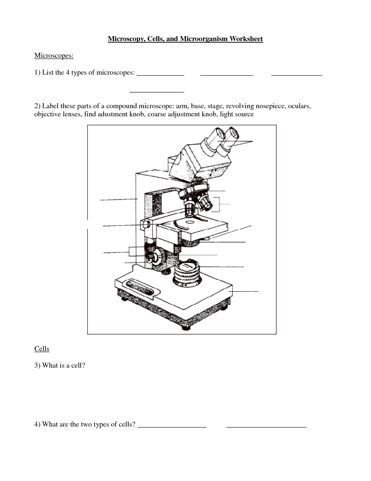 17 Microscope Labeling Worksheet / worksheeto.com