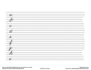 Cursive Handwriting Worksheet Template