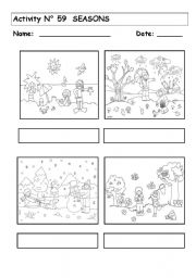 Four Seasons Worksheets for Kids