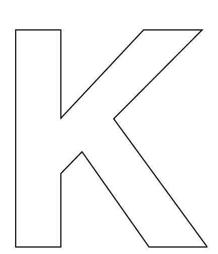 Letter K Cut Out