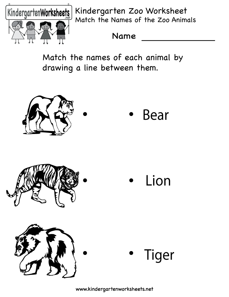 Printable Zoo Worksheet Kindergarten