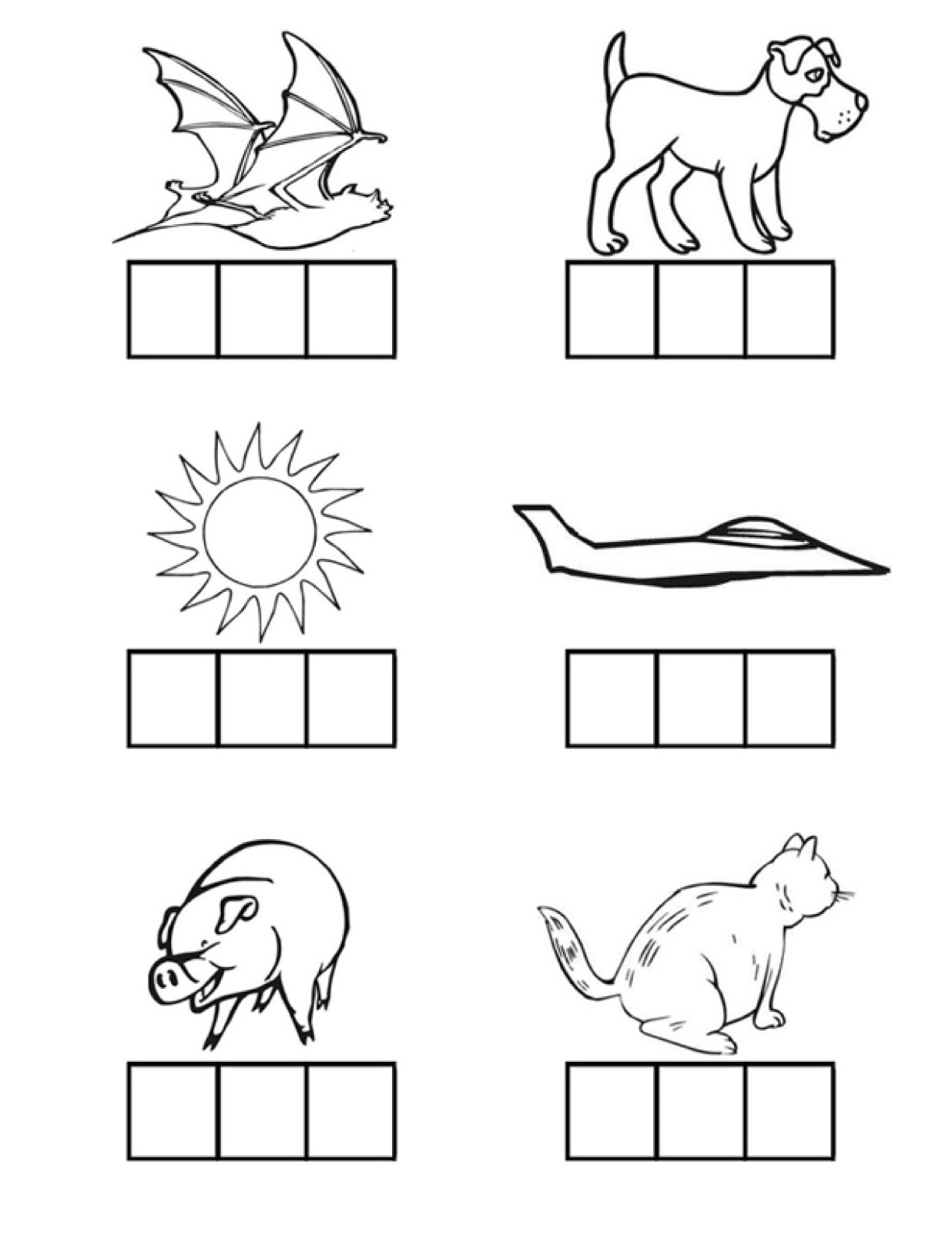 Segmenting Sounds Worksheets