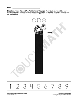 Addition Worksheets TouchMath Touch Points