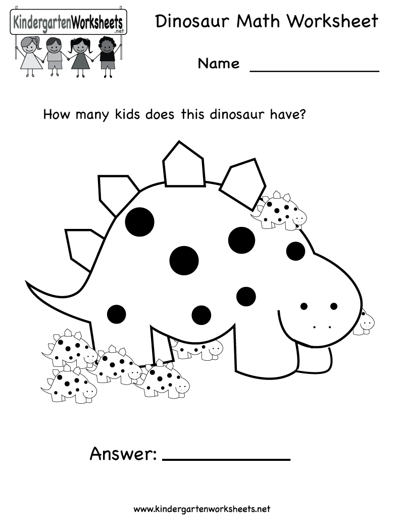 Free Dinosaur Math Worksheets