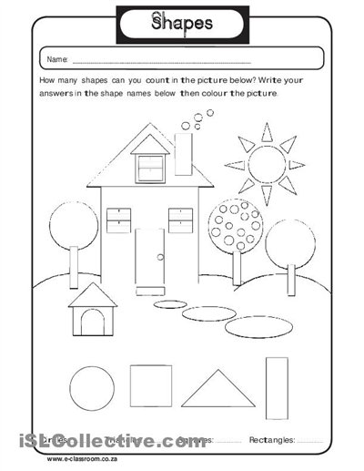 Geometric Shapes Worksheets Kindergarten