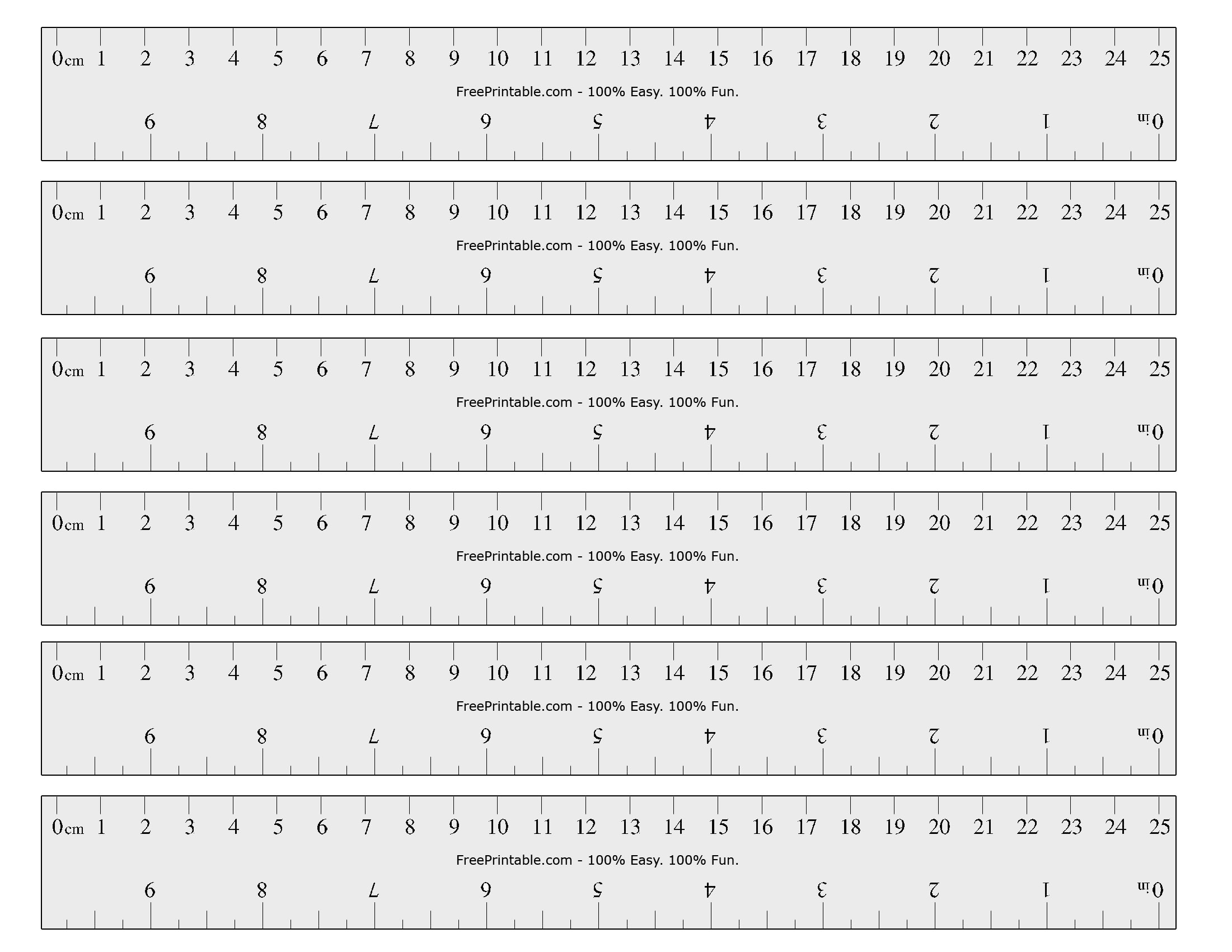 Printable Ruler Inches and Centimeters