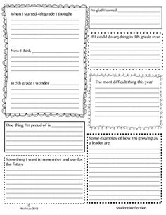 Student-Led Conferences Reflection Sheet